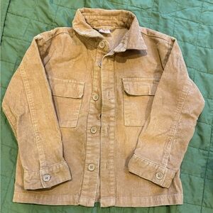 Camel colored corduroy button up shacket-unisex